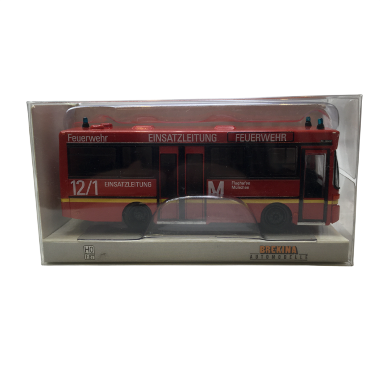 Mercedes 0 402, Service incendie aéroport de Munich, 1985 - BREKINA 52283 - HO 1/87
