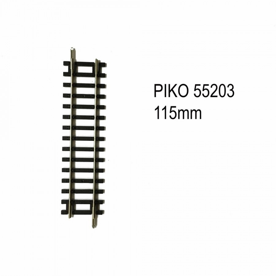 Rail droite 115mm code 100 -HO-1/87-PIKO 55203