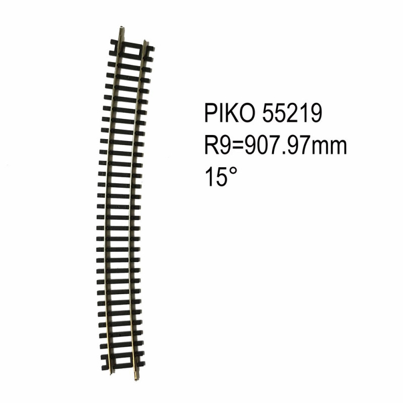 PIKO 55224 - DKW - Rail traverse de jonction double 239mm 15 degrés