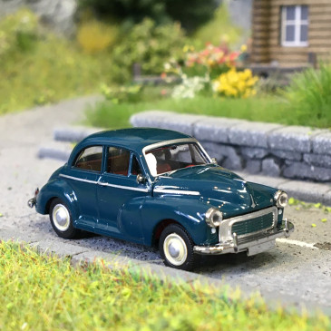 Morris Minor 1000, bleu, 1956 - BREKINA 15215 - HO 1/87