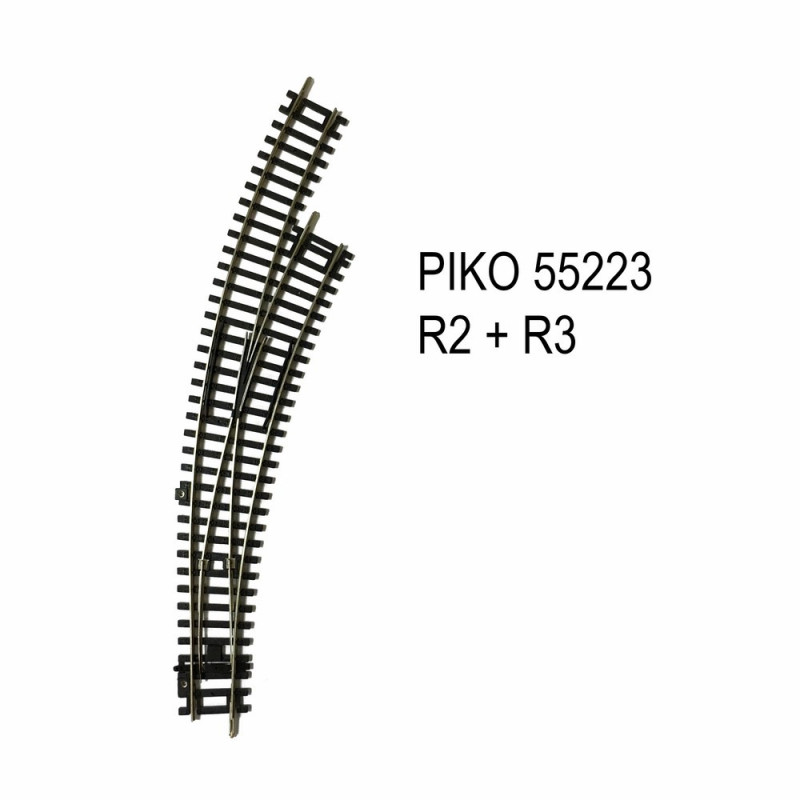 Aiguillage Courbe Gauche Piko 55227 – Modélisme Ferroviaire Voie BWL-R3, Dès 14 Ans