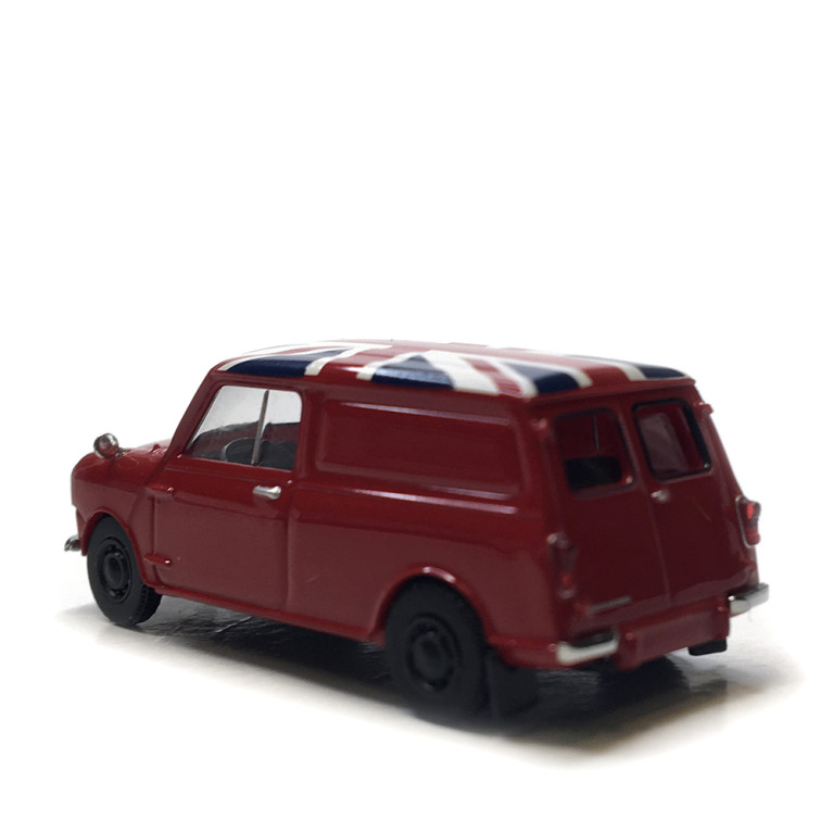 Austin Mini Van, rouge, union jack, 1960 - BREKINA 15365 - HO 1/87