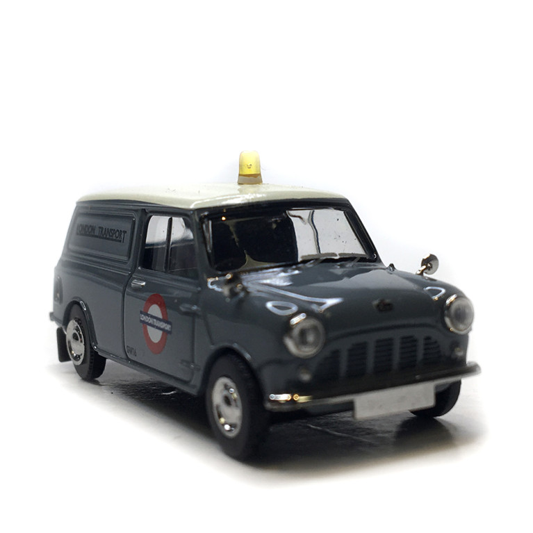 Austin Mini Van, gris, London transport, 1960 - BREKINA 15370 - HO 1/87