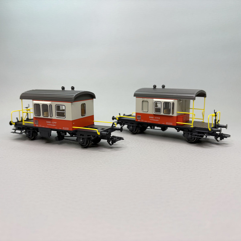 2 wagons d'accouplement type Db, "Sputnik", SBB CFF FFS - MARKLIN 46850