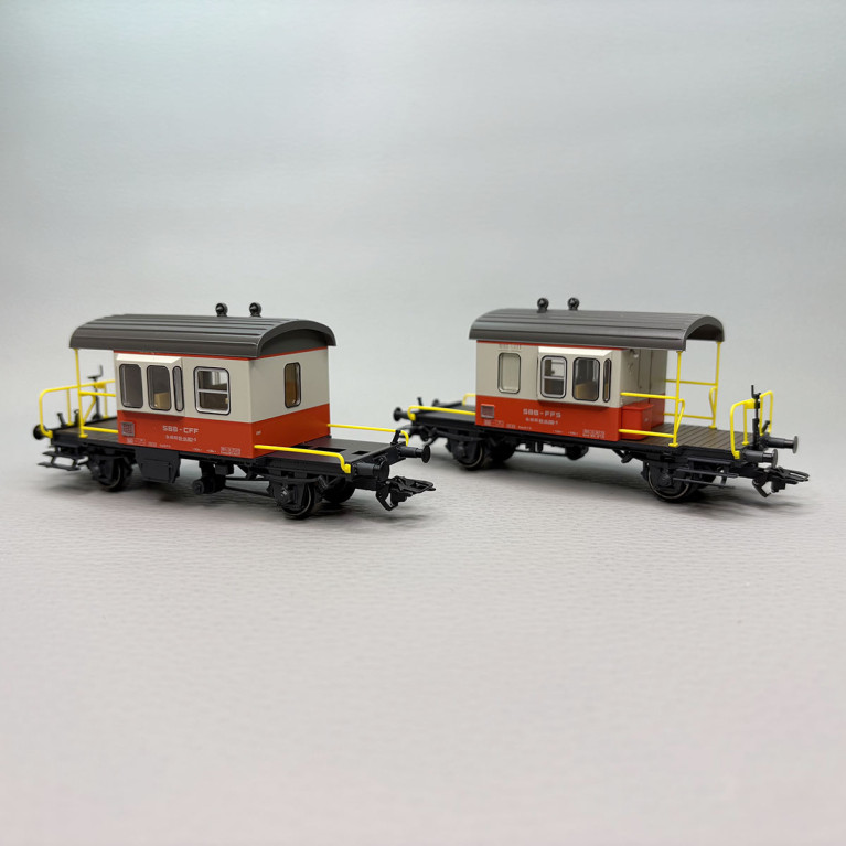 2 wagons d'accouplement type Db, "Sputnik", SBB CFF FFS - MARKLIN 46850