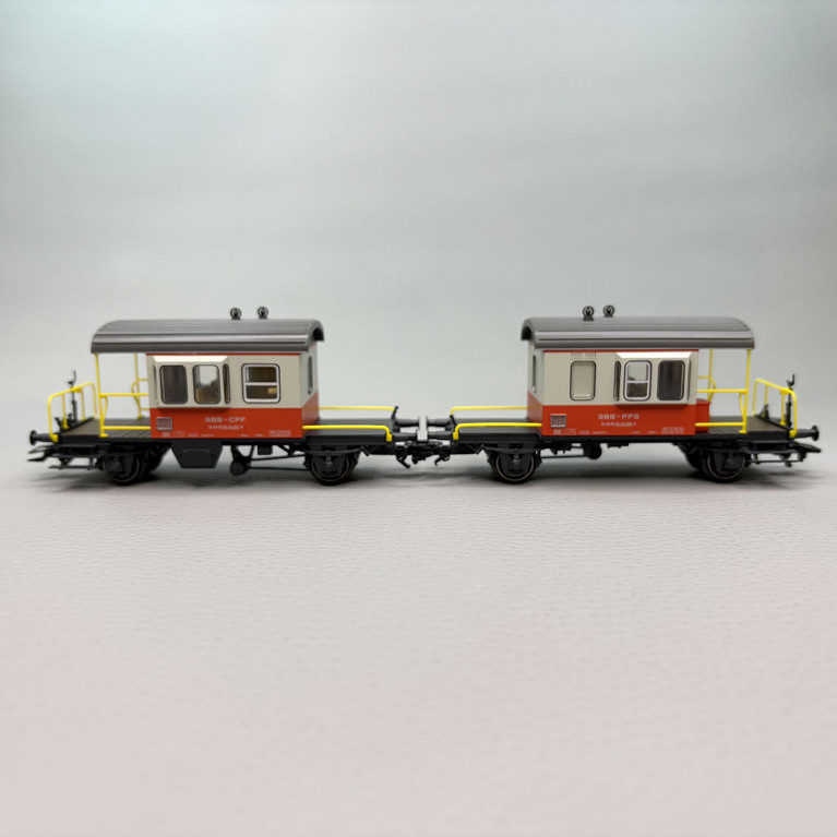 2 wagons d'accouplement type Db, "Sputnik", SBB CFF FFS - MARKLIN 46850