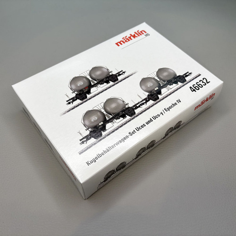 3 wagons silos à cuves sphériques, type Uces et Ucs-y, transport de ciment, NS - MARKLIN 46632