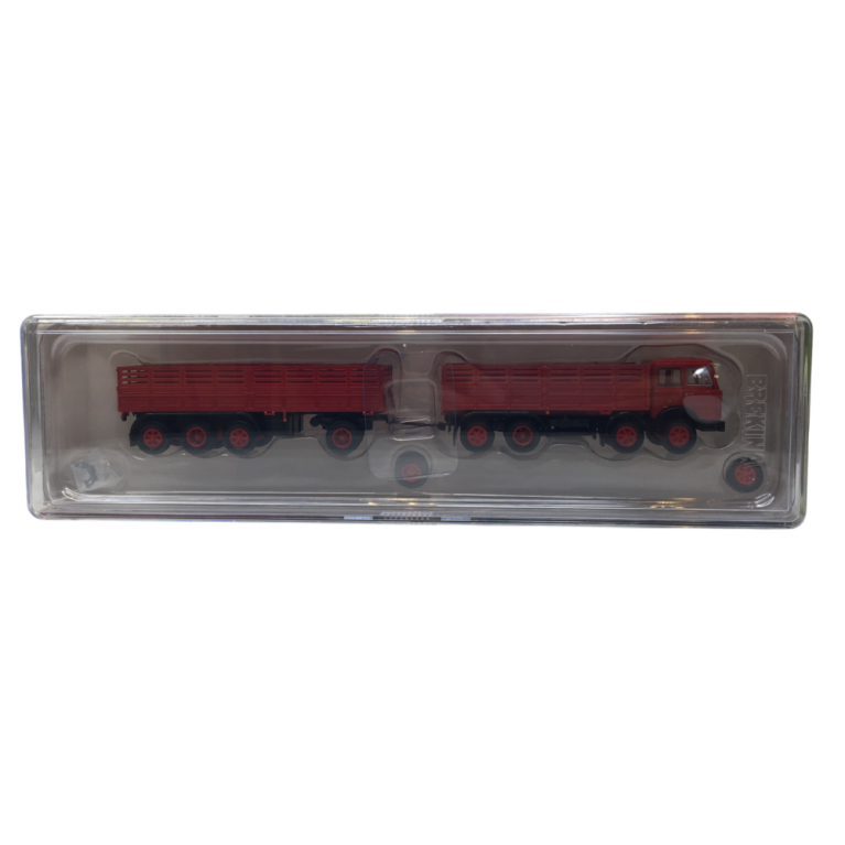 Fiat 691, Millepiedi de starline, remorque, rouge, 1970 - BREKINA 58530 - HO 1/87