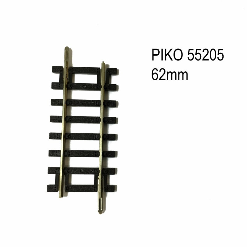 Rail droit 62mm code 100 -HO-1/87-PIKO 55205