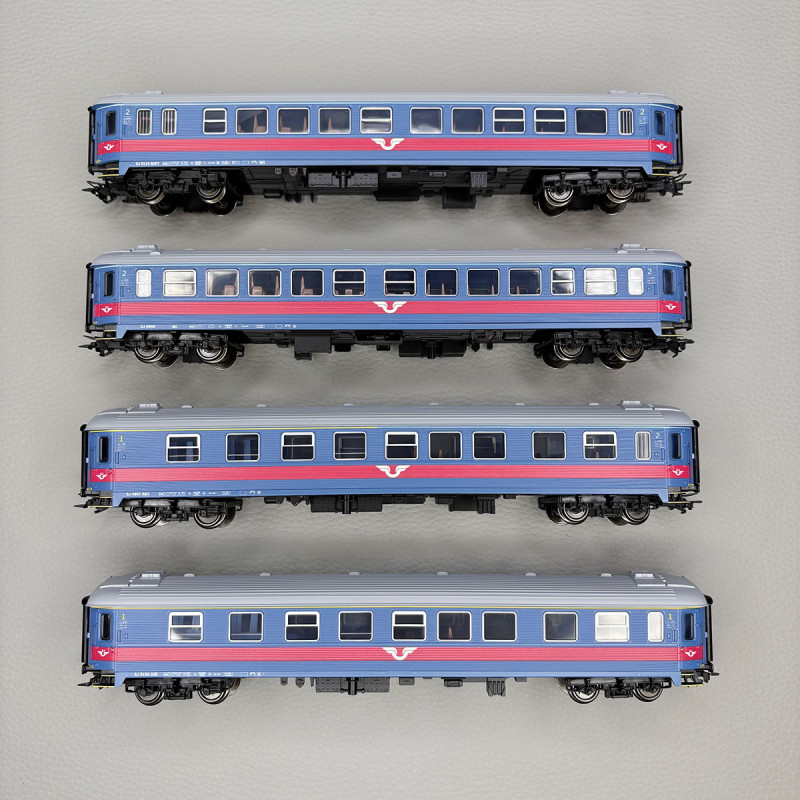 3 voitures voyageurs type A et B, pour train "Inter-Regio", SJ - MARKLIN 43789