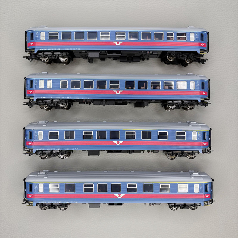 3 voitures voyageurs type A et B, pour train "Inter-Regio", SJ - MARKLIN 43789