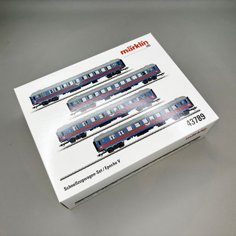 3 voitures voyageurs type A et B, pour train "Inter-Regio", SJ - MARKLIN 43789