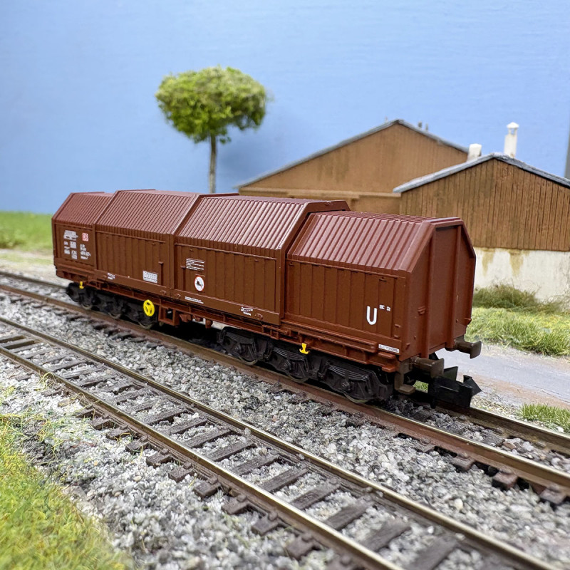 Wagon Téléscopique Roco SNCF 4395G, Couleur Brun, échelle N? , Neuf