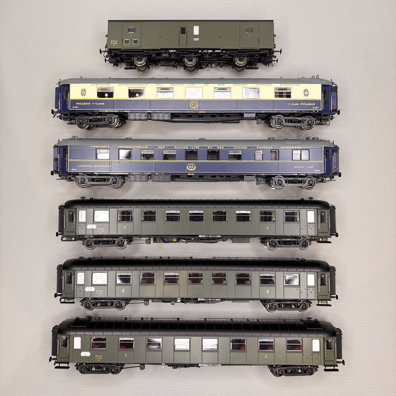 6 voitures OCEM RA, WR, WSP et fourgon "Le Mistral", SNCF - LSMODELS MW1002