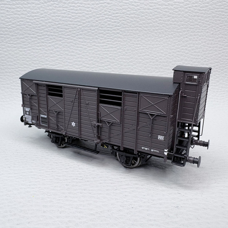 Lsmodels 31313 - Wagon OCEM couvert, Kf 19, 2 essieux, avec guérite, SNCF