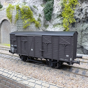 Wagon OCEM couvert, K 19, 2 essieux, SNCF, Ep. IIIb - LSMODELS 31312 - HO 1/87