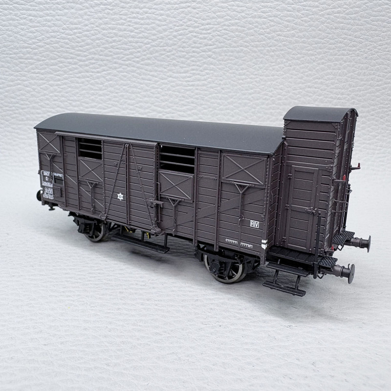 Lsmodels 31311 - Wagon OCEM couvert, Kf 19, 2 essieux, avec guérite, SNCF