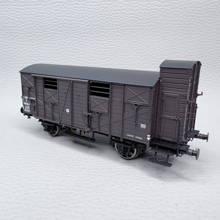 Lsmodels 31311 - Wagon OCEM couvert, Kf 19, 2 essieux, avec guérite, SNCF