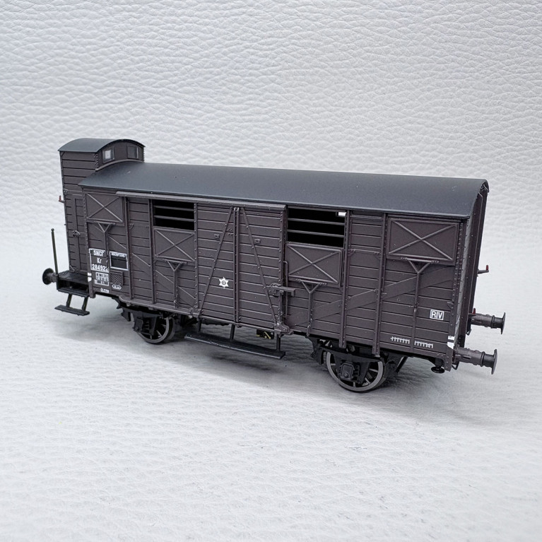 Lsmodels 31311 - Wagon OCEM couvert, Kf 19, 2 essieux, avec guérite, SNCF