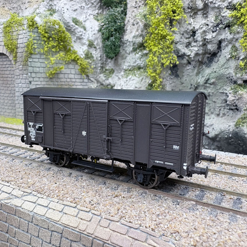 Wagon OCEM couvert, K 29, 2 essieux, SNCF, Ep. IIIb - LSMODELS 31308 - HO 1/87