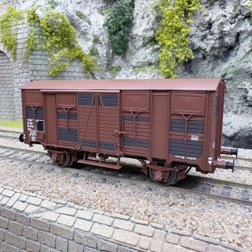 Wagon OCEM couvert, Gms, 2 essieux, SNCF, Ep. IVa - LSMODELS 31301 - HO 1/87