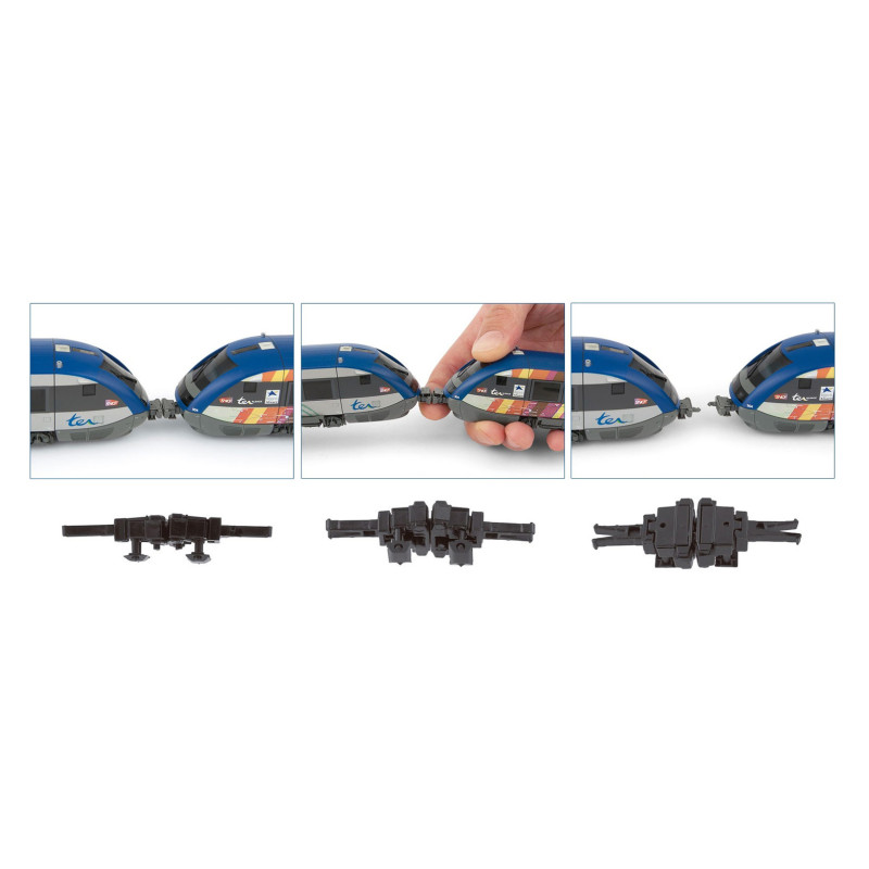 Lot De 12 Crochets D'attelage Pour Train Miniature échelle HO - 2cm De Long, Neufs