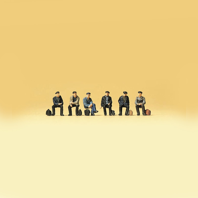 Ouvriers d'usine et dockers assis - PREISER 79125 - N 1/160