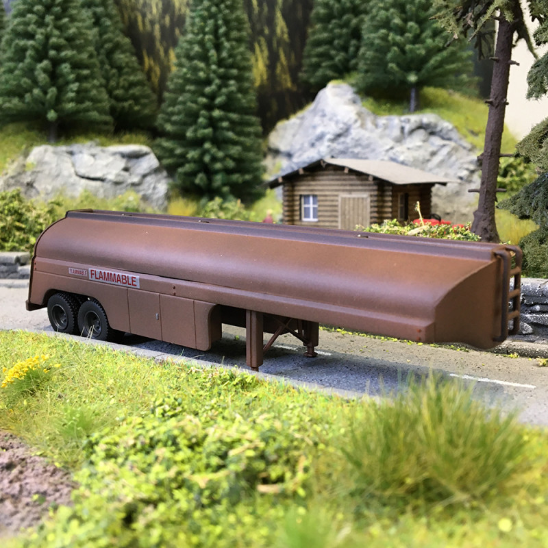 Remorque citerne, "rust", USA, 1955 - BREKINA 55961 - HO 1/87