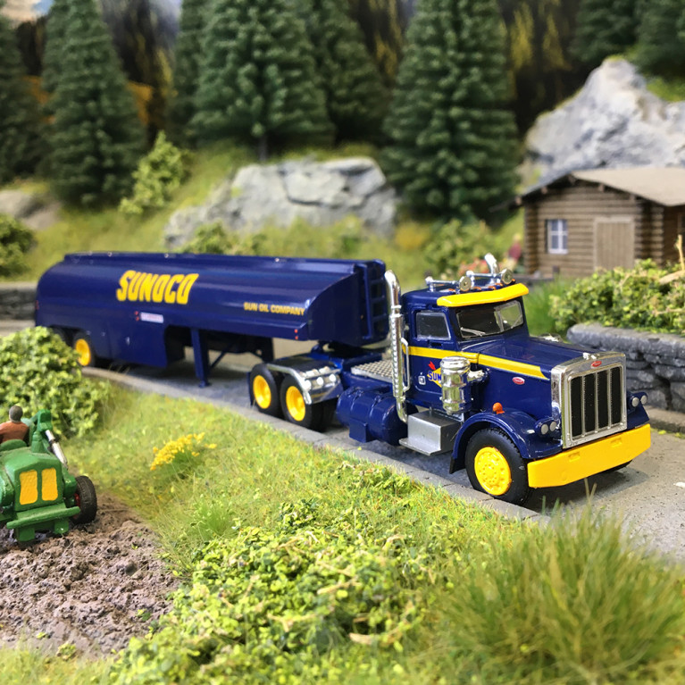 Semi-remorque citerne, Peterbilt 359, SUNOCO, 1973 - BREKINA 86296 - HO 1/87