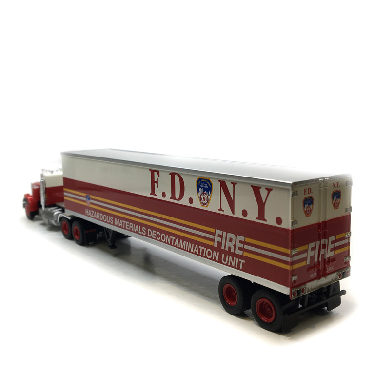 Semi-remorque tôlé, Peterbilt 359, FDNY, 1973 - BREKINA 85722 - HO 1/87