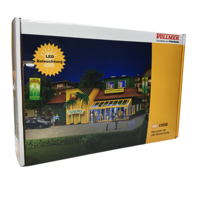 Club discothèque avec éclairage -HO-1/87-VOLLMER 43656
