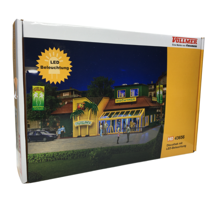 Club discothèque avec éclairage -HO-1/87-VOLLMER 43656