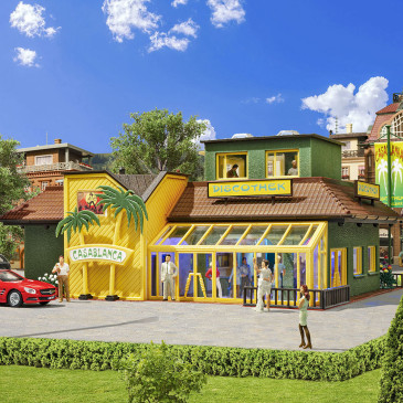 Club discothèque avec éclairage -HO-1/87-VOLLMER 43656