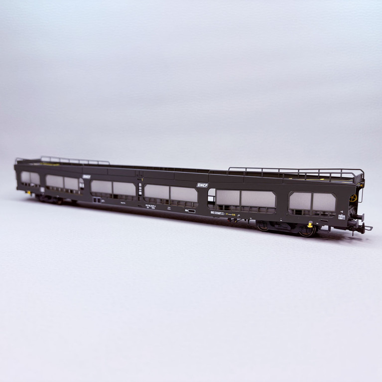 Wagon porte autos DD DEV66, logo Encadré blanc, SNCF - JOUEF HJ4209