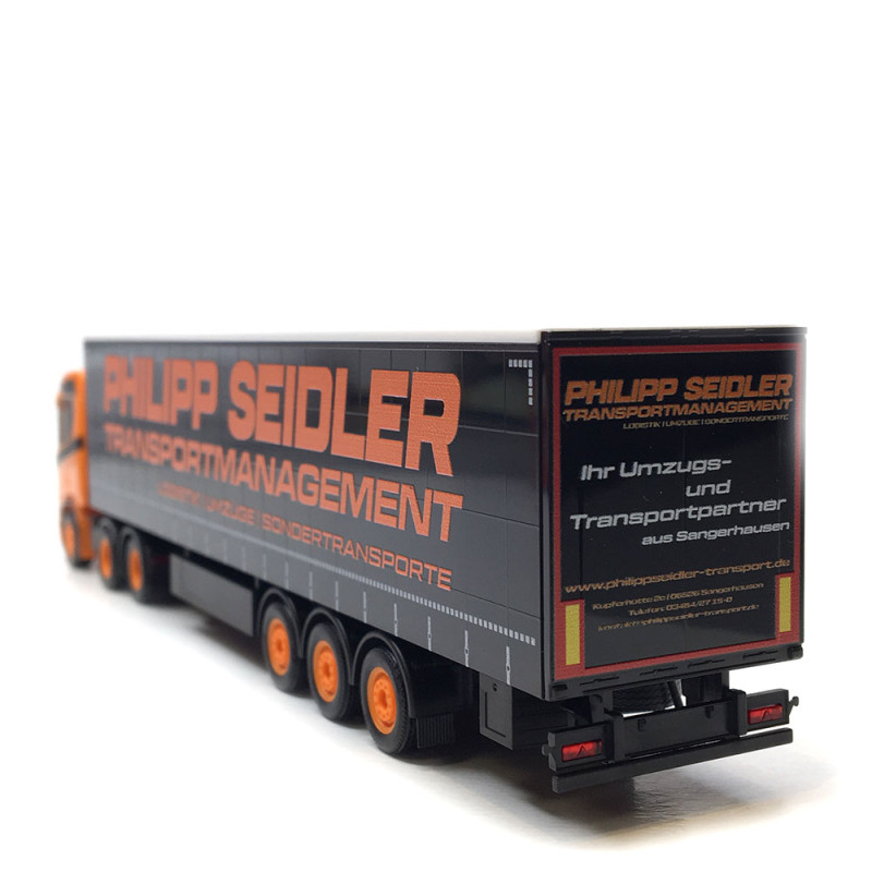 Camion semi-remorque bâchée, Scania CR 20 ND, Philipp Seidler - HERPA 320139 - HO 1/87