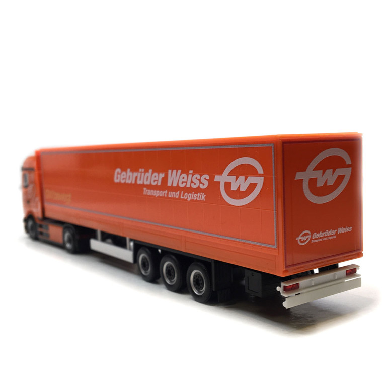 Camion semi-remorque bâchée, Mercedes-benz eActros 600, ProCabin , Gebrüder Weiss - HERPA 320177 - HO 1/87