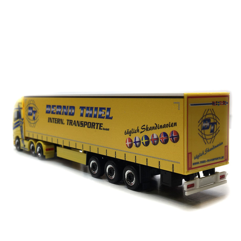 Camion semi-remorque toile rideau, Volvo FH GL XL, 2020, Bernd Thiel - HERPA 319591 - HO 1/87