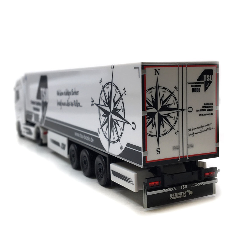 Camion semi-remorque frigorifique, DAF XG+, TSU Bode - HERPA 319959 - HO 1/87