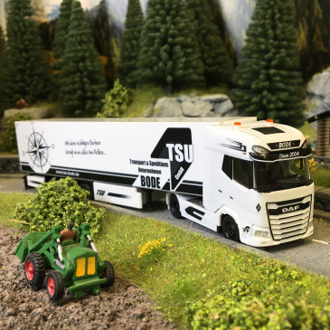Camion semi-remorque frigorifique, DAF XG+, TSU Bode - HERPA 319959 - HO 1/87