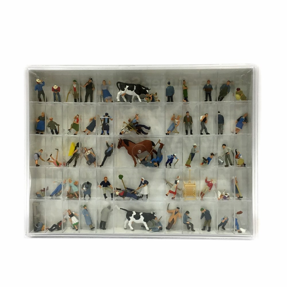 Figurines d'animaux miniatures de ferme féerique en plastique