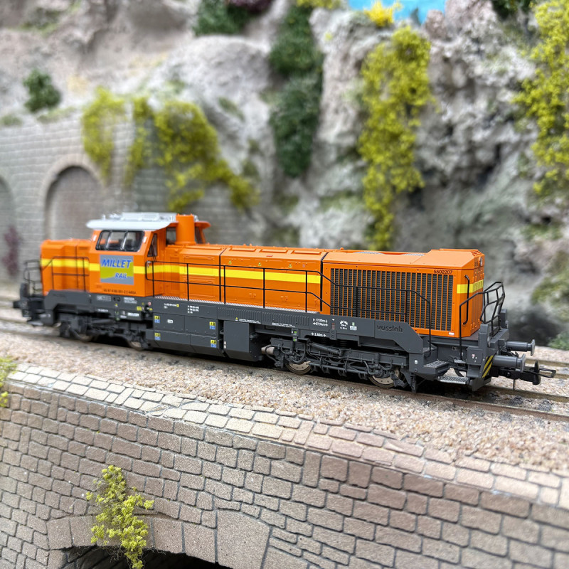 Locomotive diesel Vossloh DE 18, 001-2, Millet Rail, Ep. VI - JOUEF HJ2472 - HO 1/87