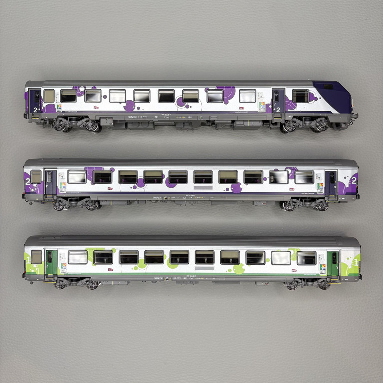 Lsmodels 41251 - 3 voitures, Vtu réversible, B11tu, A10tuh, B6t2uxh, Région Haute Normandie, SNCF
