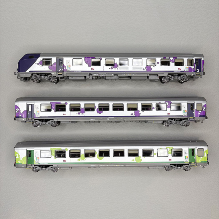Lsmodels 41251 - 3 voitures, Vtu réversible, B11tu, A10tuh, B6t2uxh, Région Haute Normandie, SNCF