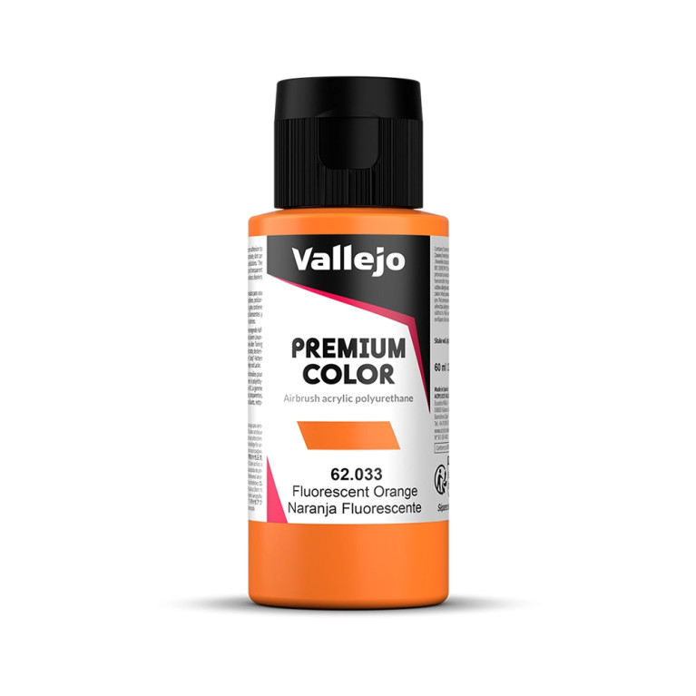 Orange Fluo - 60ml Fluorescent Premium Color - VALLEJO 62.033