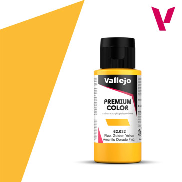 Jaune Doré Fluo - 60ml Fluorescent Premium Color - VALLEJO 62.032