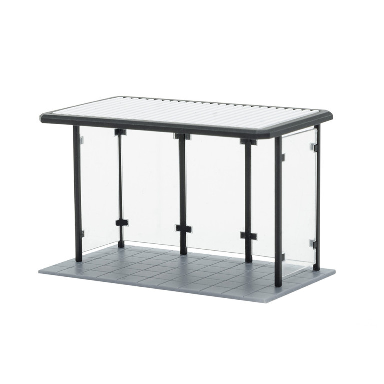 Arrêt de bus avec toit plat - KIBRI 38179 - HO 1/87