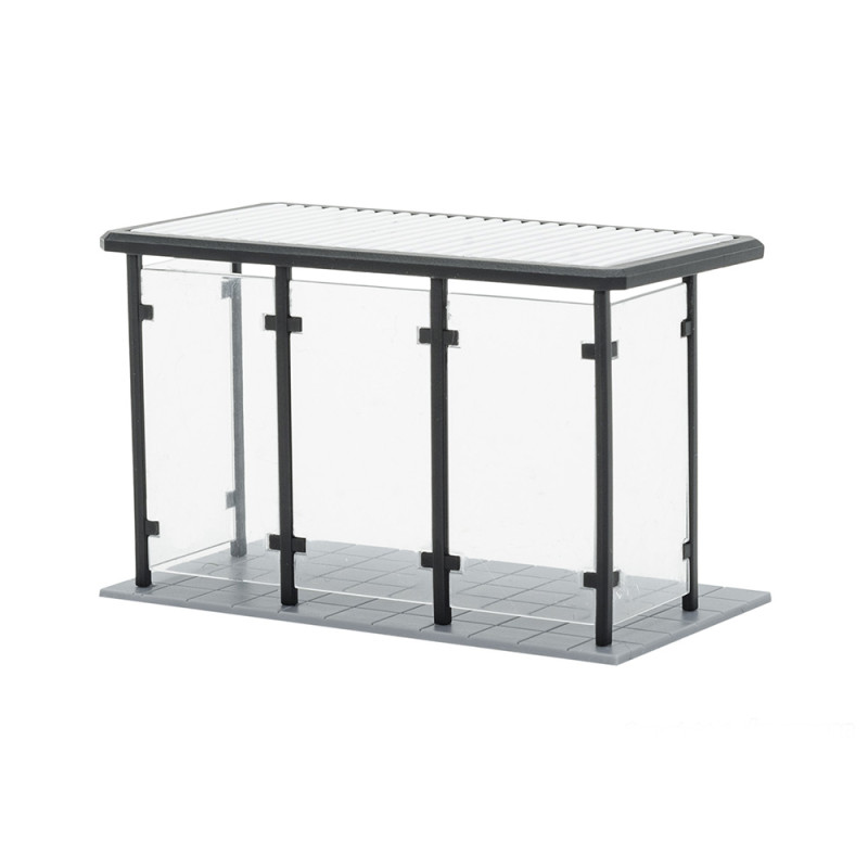 Arrêt de bus avec toit plat - KIBRI 38179 - HO 1/87