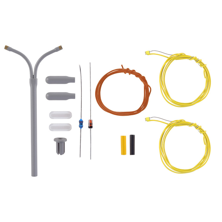 Kit de lampadaire, double whip, 2 LED blanches - VIESSMANN 6623 - N 1/160