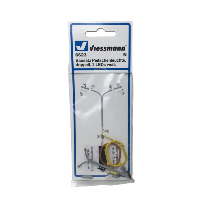 Kit de lampadaire, double whip, 2 LED blanches - VIESSMANN 6623 - N 1/160