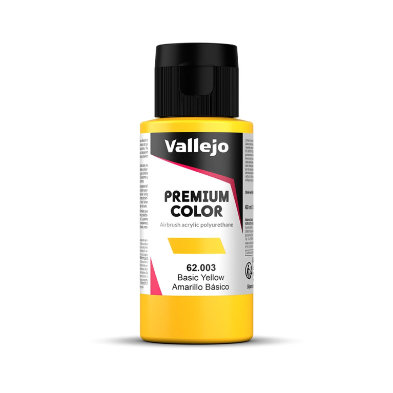 Jaune Basique - 60ml Opaque Premium Color - VALLEJO 62.003
